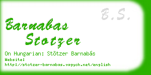 barnabas stotzer business card