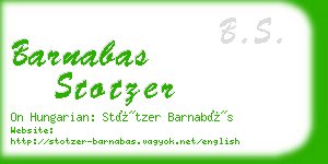 barnabas stotzer business card